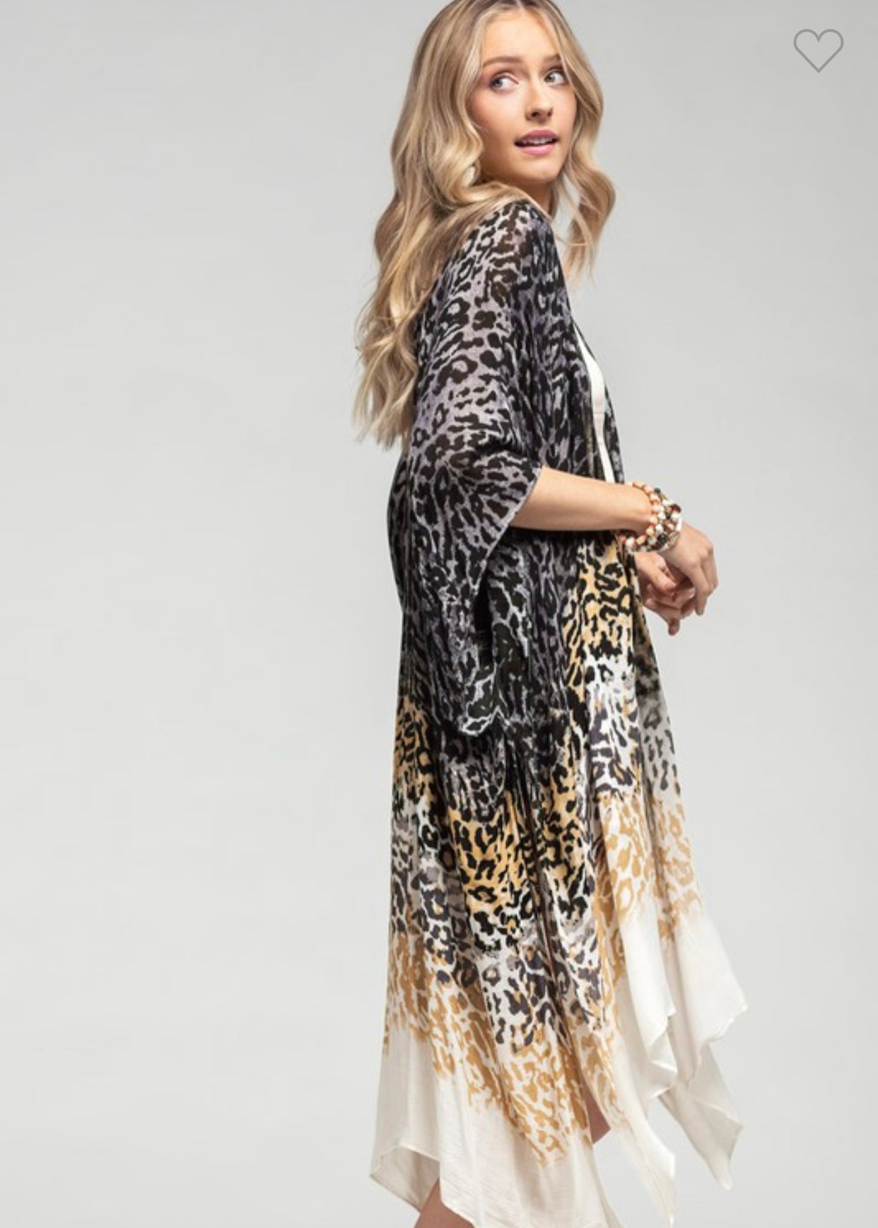 Leopard Ombré kimono