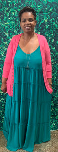 Green With Envy Tiered Dress