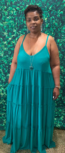 Green With Envy Tiered Dress